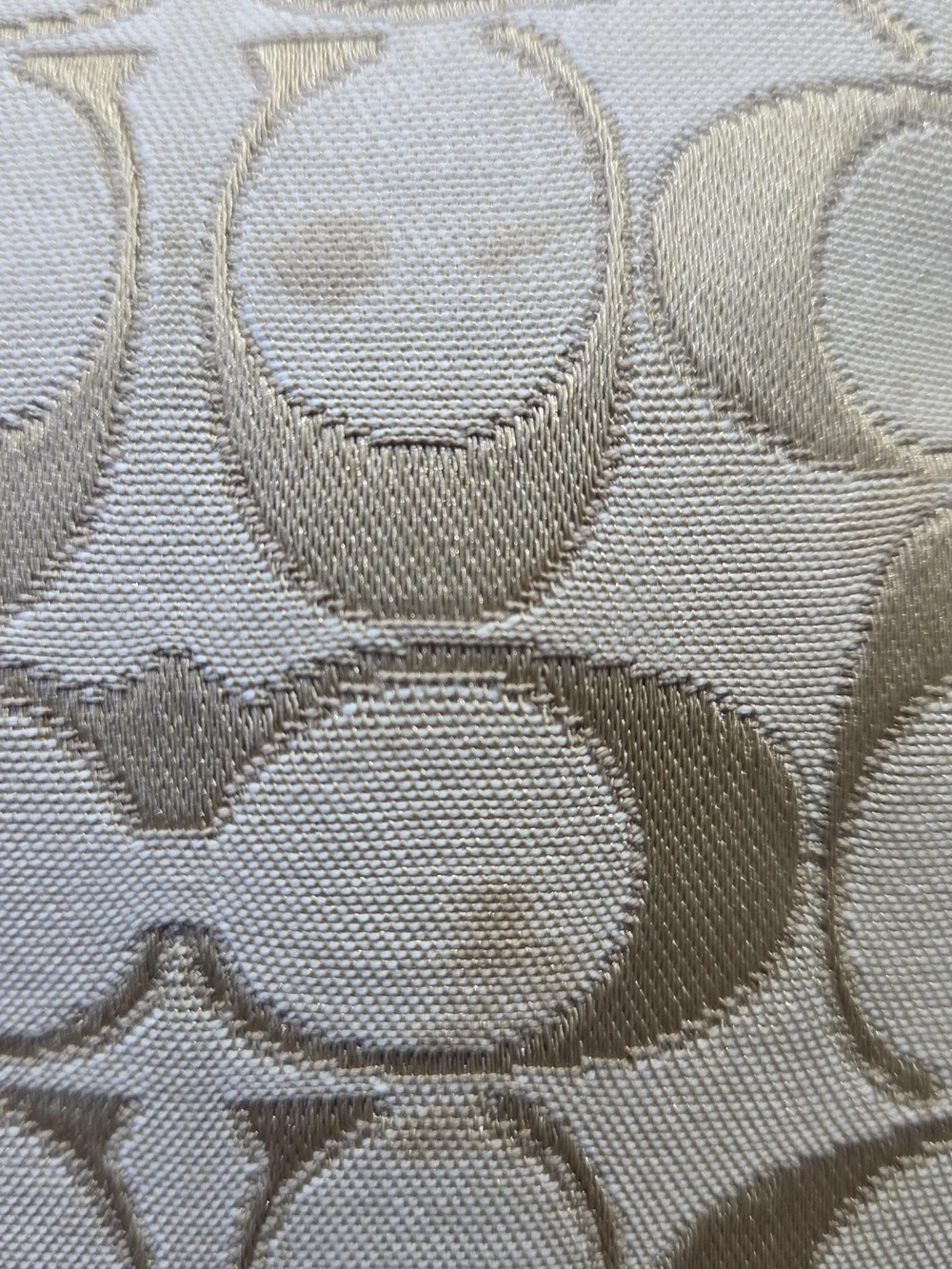 Coach Cream and Beige Cricket Signature Crossbody with Gold Turnlock